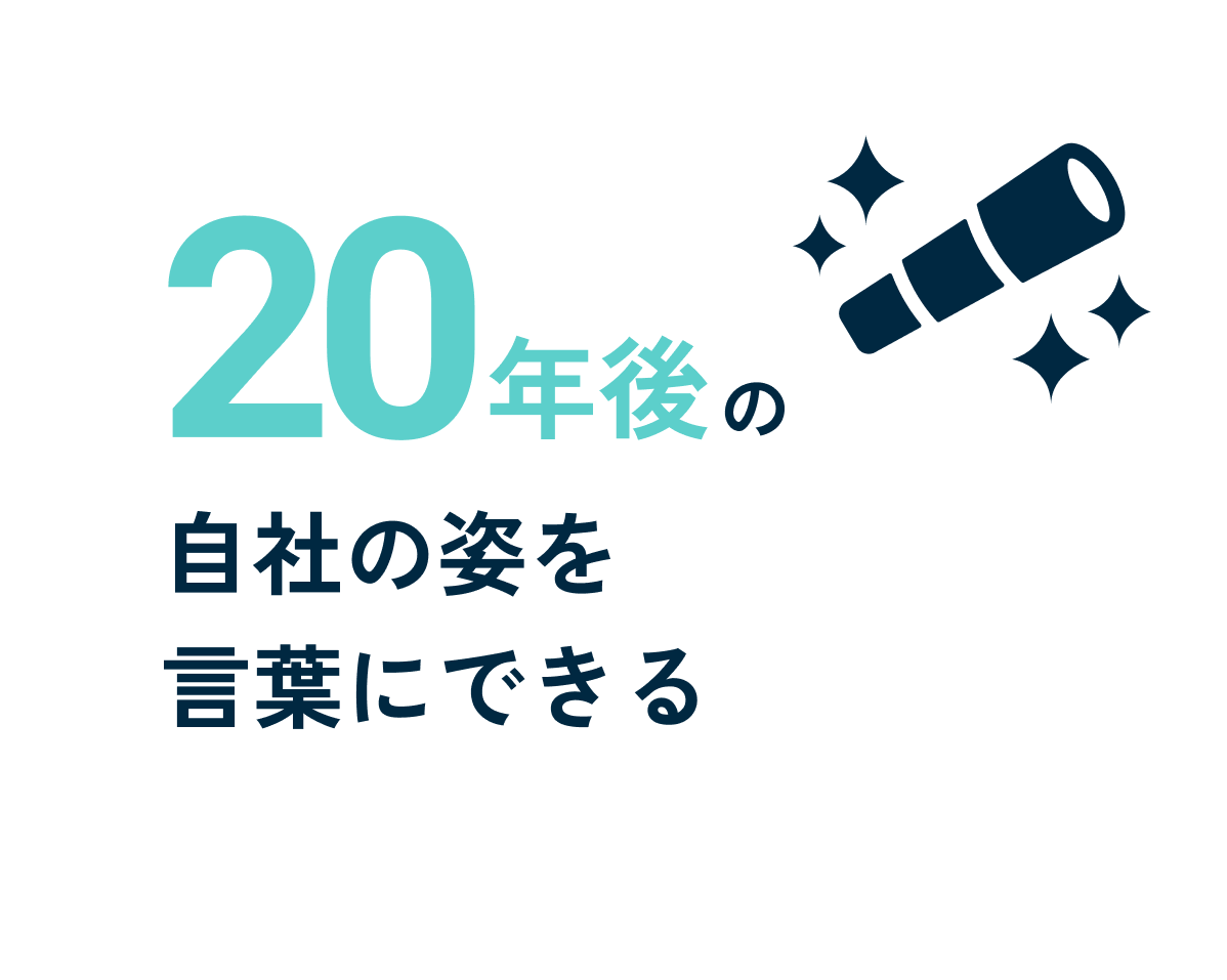 20年後の自社の姿を言葉にできる