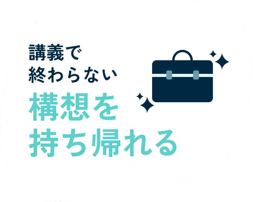 講義で終わらない構想を持ち帰れる